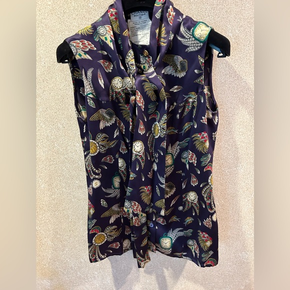 Rare Vintage Chanel Clicks and Jewels Sleeveless Blouse